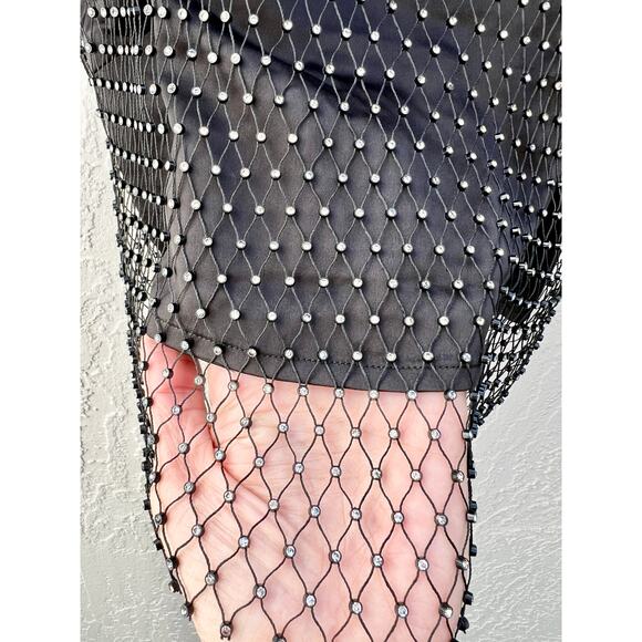 Opening Ceremony Black and White Mesh Crop Top - Picture 4 of 10